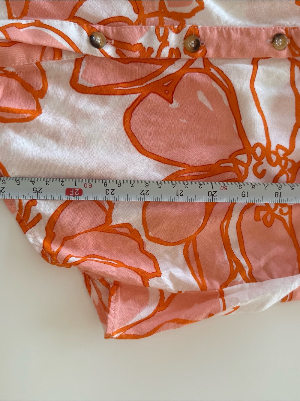 Anthropologie Maeve Floral Button Down Blouse Pink Orange Tunic Top Small - Picture 10 of 12